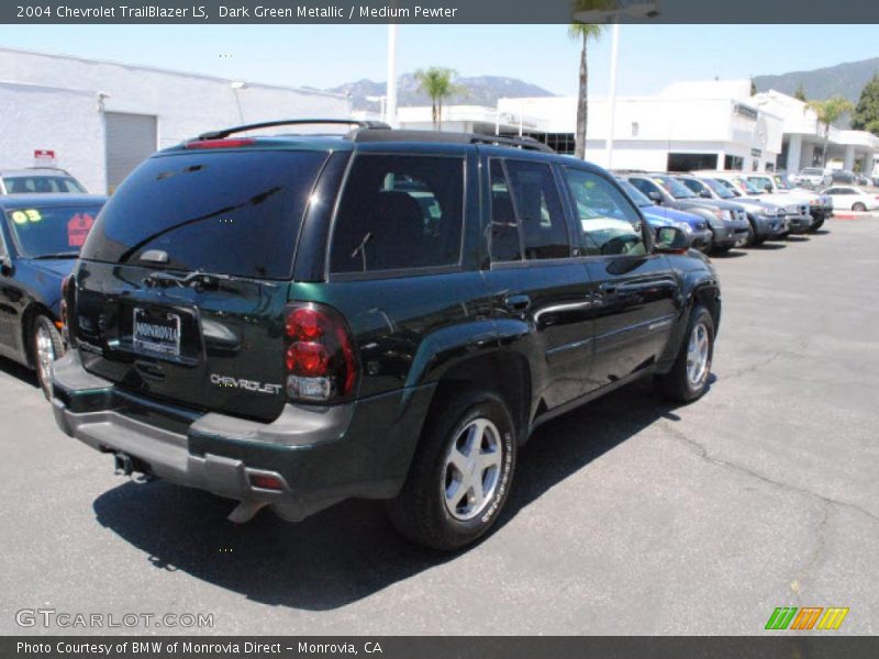Dark Green Metallic / Medium Pewter 2004 Chevrolet TrailBlazer LS