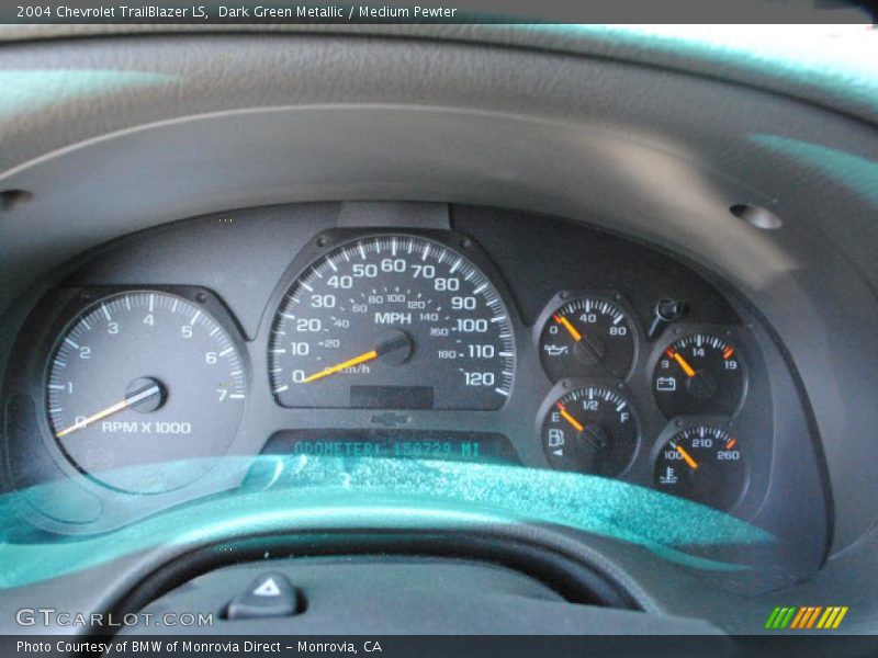 Dark Green Metallic / Medium Pewter 2004 Chevrolet TrailBlazer LS