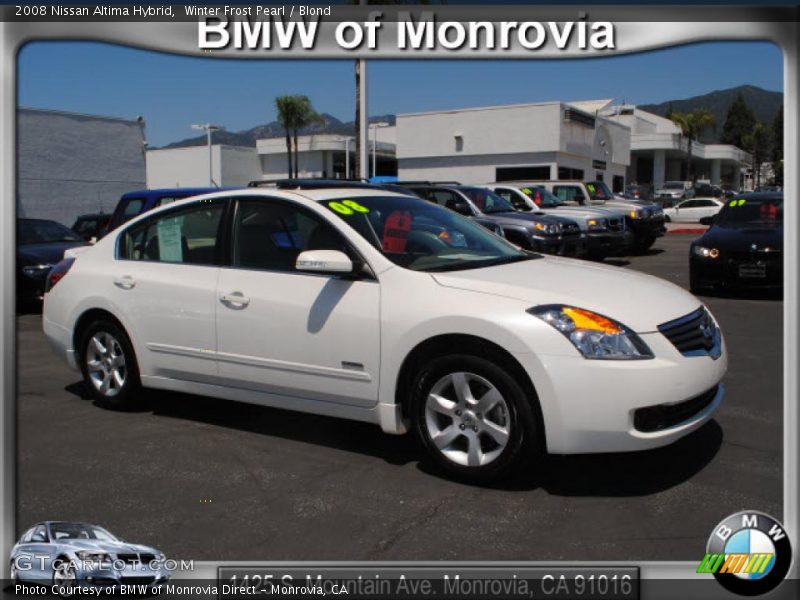 Winter Frost Pearl / Blond 2008 Nissan Altima Hybrid