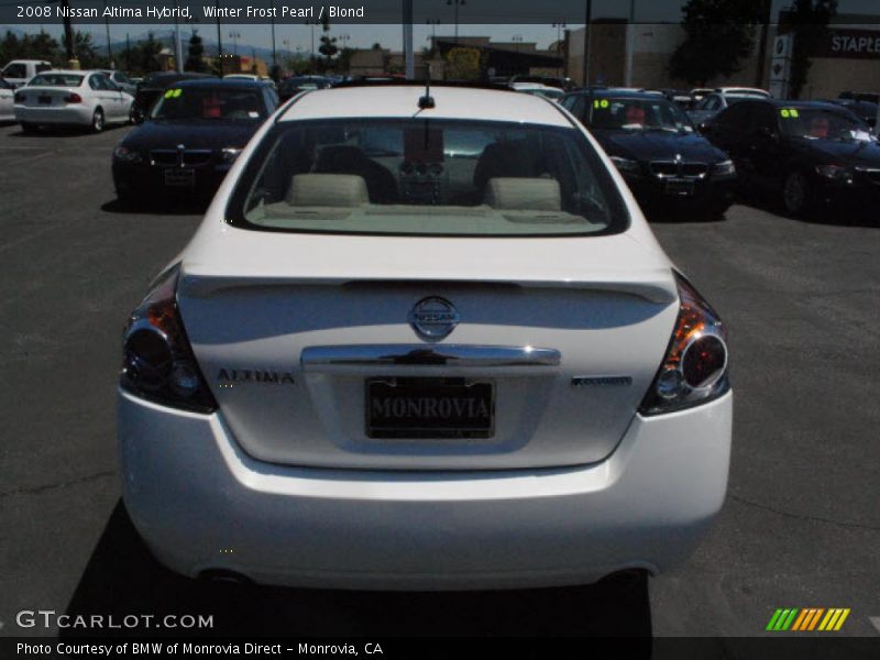 Winter Frost Pearl / Blond 2008 Nissan Altima Hybrid