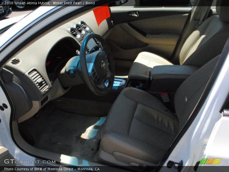 Winter Frost Pearl / Blond 2008 Nissan Altima Hybrid