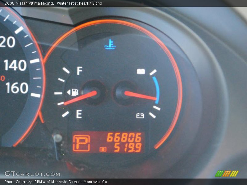 Winter Frost Pearl / Blond 2008 Nissan Altima Hybrid