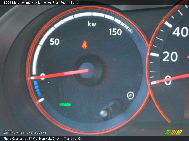 Winter Frost Pearl / Blond 2008 Nissan Altima Hybrid