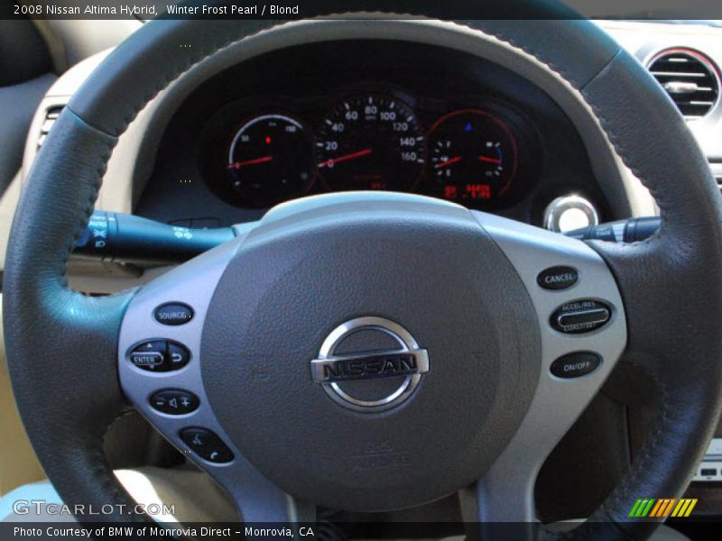 Winter Frost Pearl / Blond 2008 Nissan Altima Hybrid