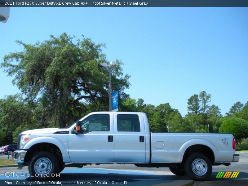 Ingot Silver Metallic / Steel Gray 2011 Ford F250 Super Duty XL Crew Cab 4x4