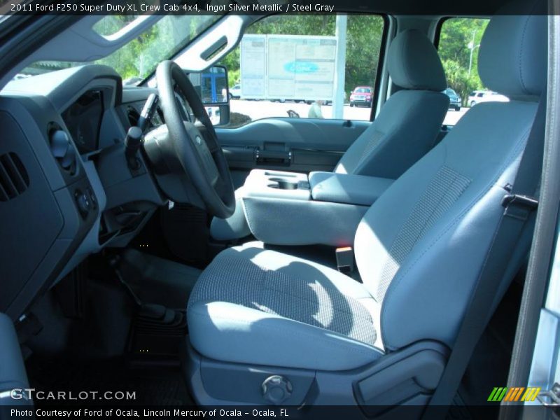 Ingot Silver Metallic / Steel Gray 2011 Ford F250 Super Duty XL Crew Cab 4x4
