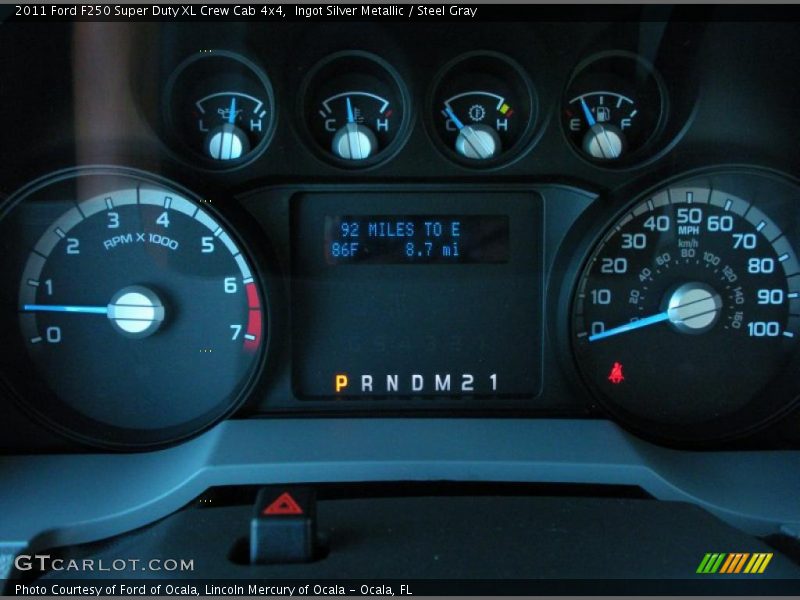 Ingot Silver Metallic / Steel Gray 2011 Ford F250 Super Duty XL Crew Cab 4x4