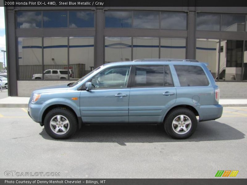 Steel Blue Metallic / Gray 2008 Honda Pilot EX-L 4WD