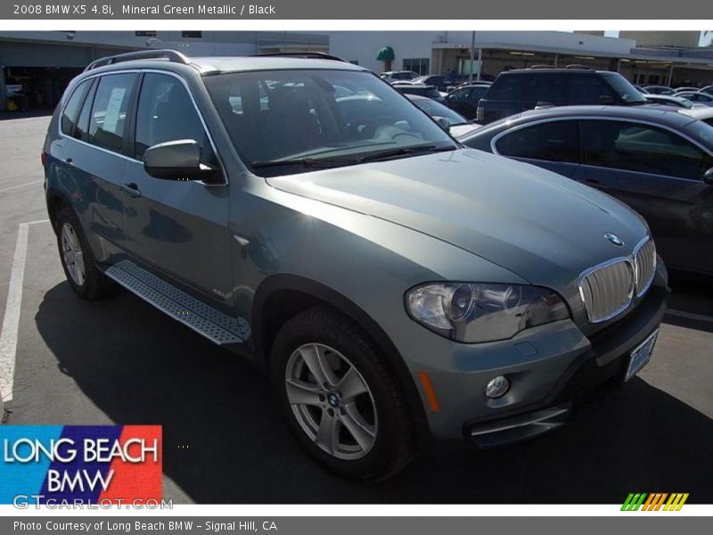 Mineral Green Metallic / Black 2008 BMW X5 4.8i