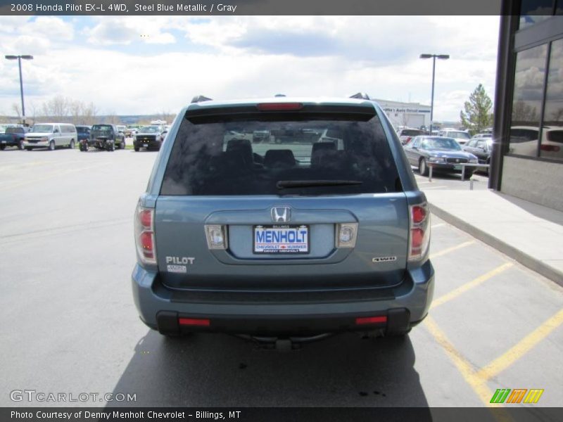 Steel Blue Metallic / Gray 2008 Honda Pilot EX-L 4WD