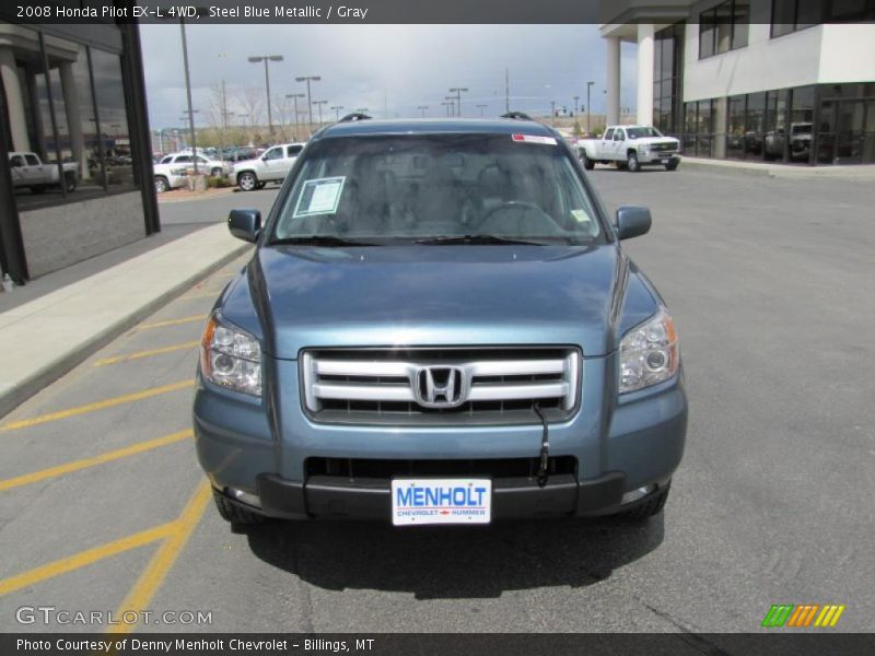 Steel Blue Metallic / Gray 2008 Honda Pilot EX-L 4WD