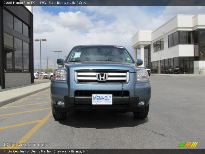 Steel Blue Metallic / Gray 2008 Honda Pilot EX-L 4WD