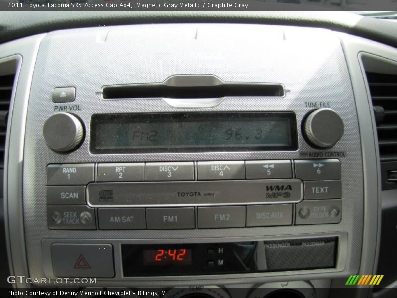 Controls of 2011 Tacoma SR5 Access Cab 4x4