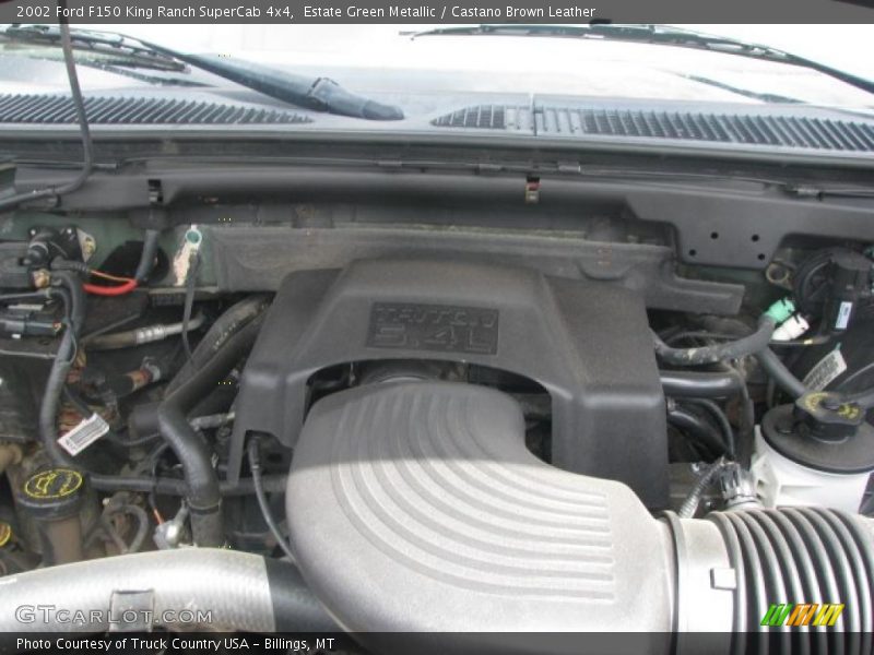 Estate Green Metallic / Castano Brown Leather 2002 Ford F150 King Ranch SuperCab 4x4
