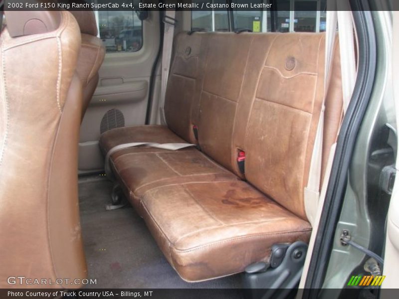 Estate Green Metallic / Castano Brown Leather 2002 Ford F150 King Ranch SuperCab 4x4