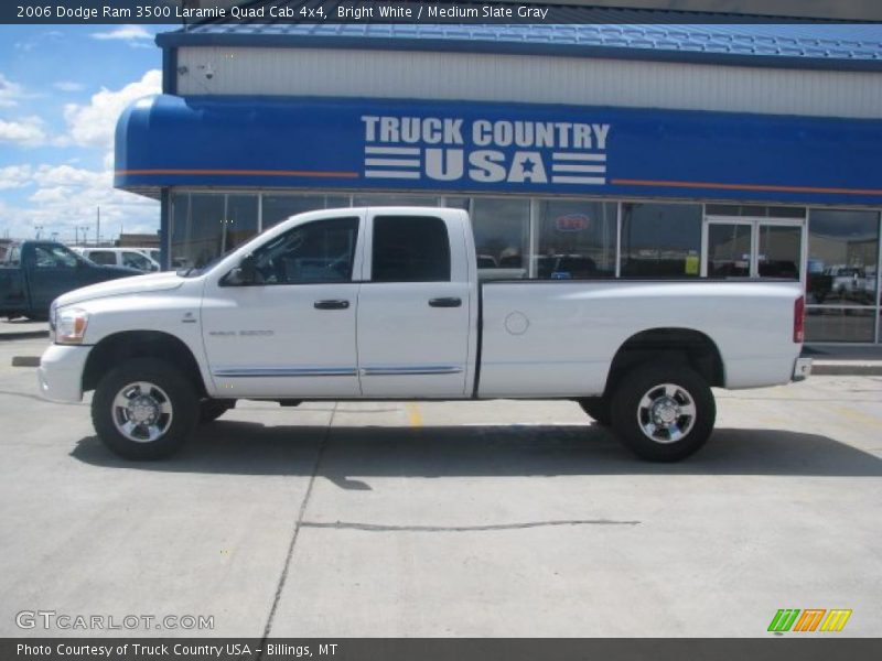 Bright White / Medium Slate Gray 2006 Dodge Ram 3500 Laramie Quad Cab 4x4