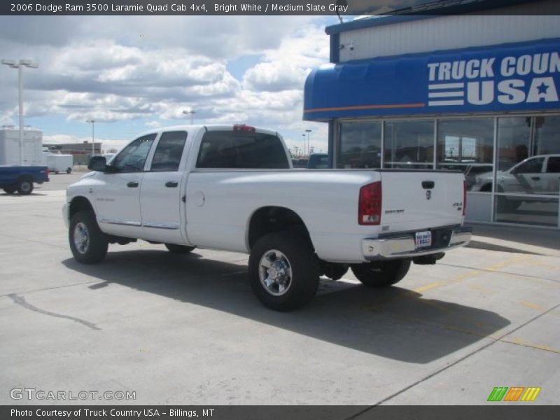 Bright White / Medium Slate Gray 2006 Dodge Ram 3500 Laramie Quad Cab 4x4