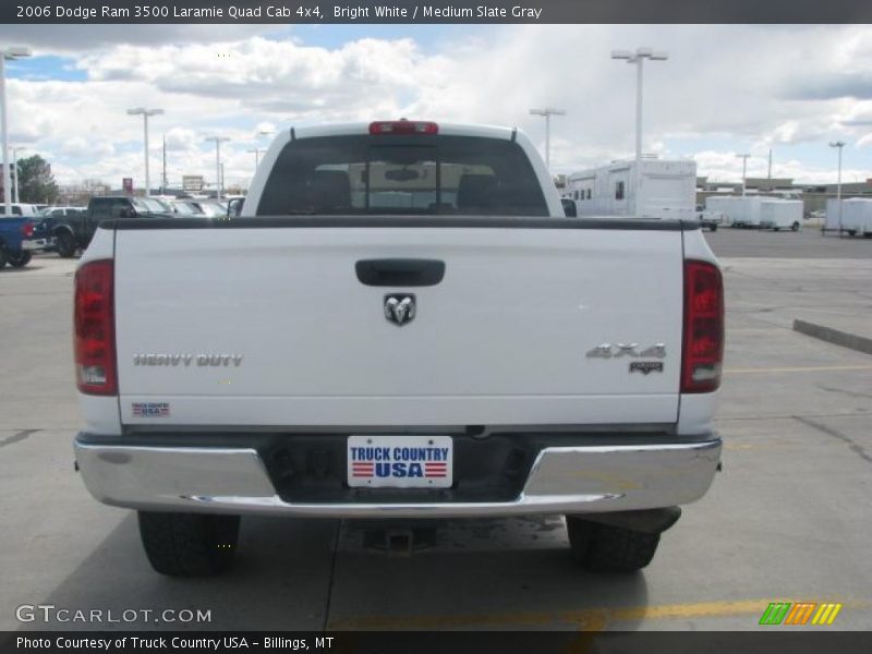 Bright White / Medium Slate Gray 2006 Dodge Ram 3500 Laramie Quad Cab 4x4