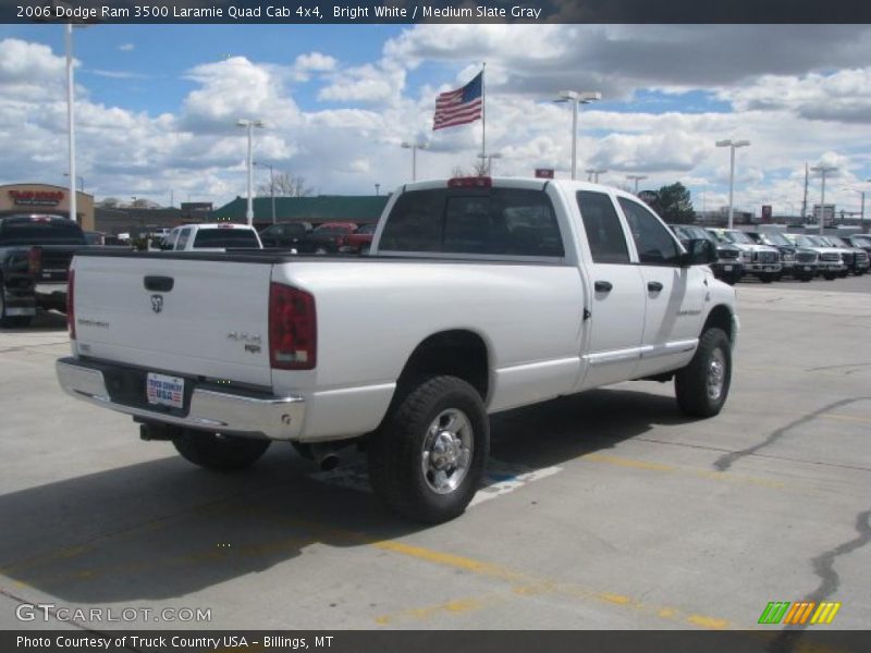 Bright White / Medium Slate Gray 2006 Dodge Ram 3500 Laramie Quad Cab 4x4