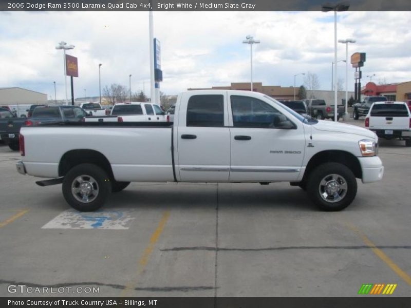 Bright White / Medium Slate Gray 2006 Dodge Ram 3500 Laramie Quad Cab 4x4