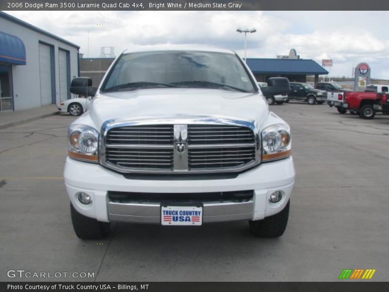 Bright White / Medium Slate Gray 2006 Dodge Ram 3500 Laramie Quad Cab 4x4