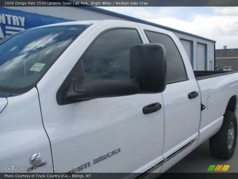 Bright White / Medium Slate Gray 2006 Dodge Ram 3500 Laramie Quad Cab 4x4
