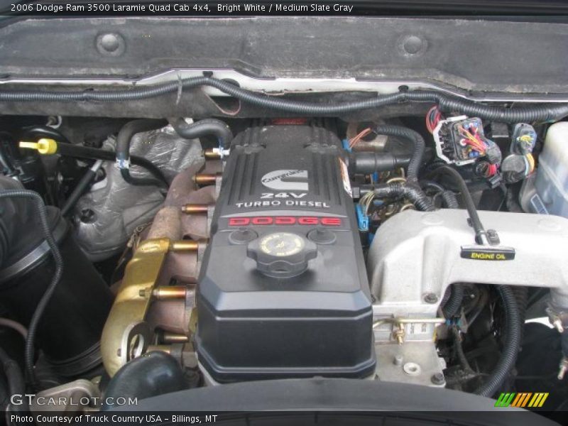 Bright White / Medium Slate Gray 2006 Dodge Ram 3500 Laramie Quad Cab 4x4