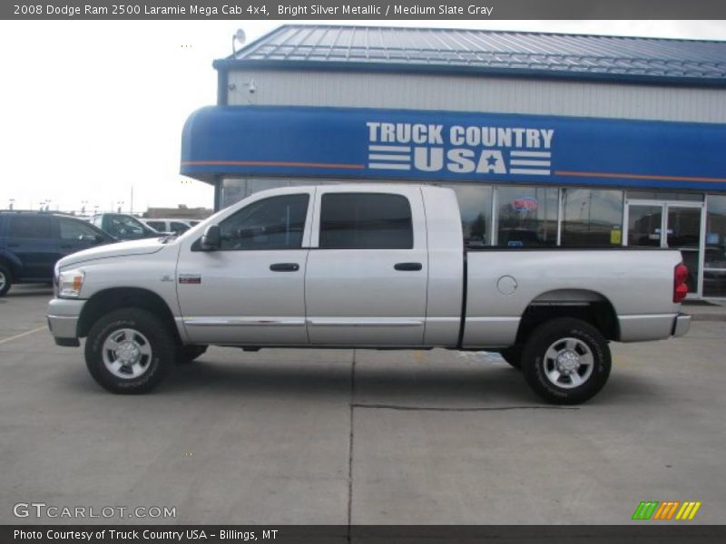 Bright Silver Metallic / Medium Slate Gray 2008 Dodge Ram 2500 Laramie Mega Cab 4x4