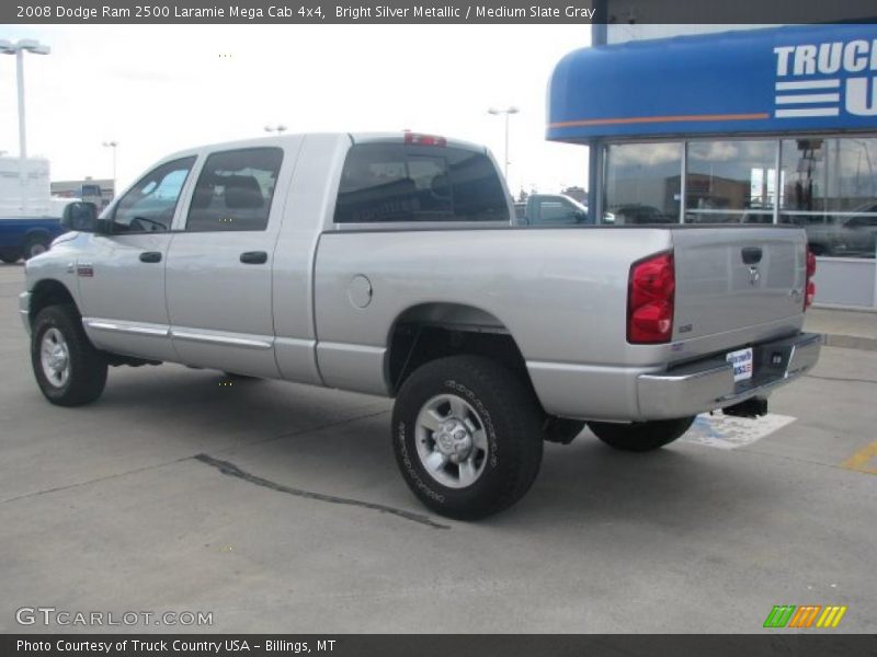 Bright Silver Metallic / Medium Slate Gray 2008 Dodge Ram 2500 Laramie Mega Cab 4x4
