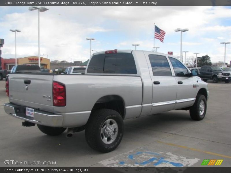 Bright Silver Metallic / Medium Slate Gray 2008 Dodge Ram 2500 Laramie Mega Cab 4x4