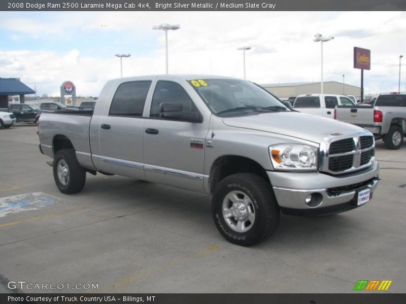 Bright Silver Metallic / Medium Slate Gray 2008 Dodge Ram 2500 Laramie Mega Cab 4x4