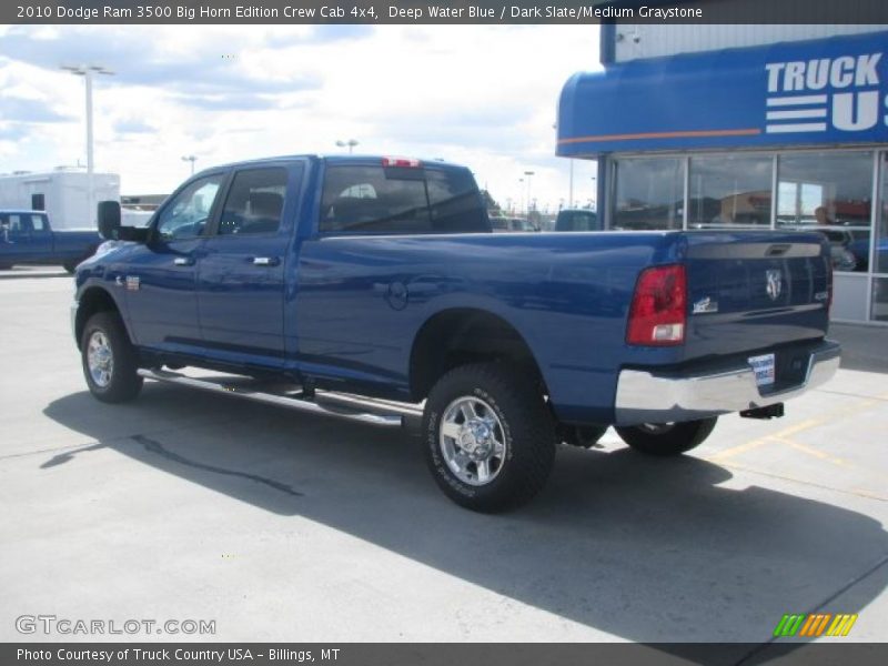 Deep Water Blue / Dark Slate/Medium Graystone 2010 Dodge Ram 3500 Big Horn Edition Crew Cab 4x4