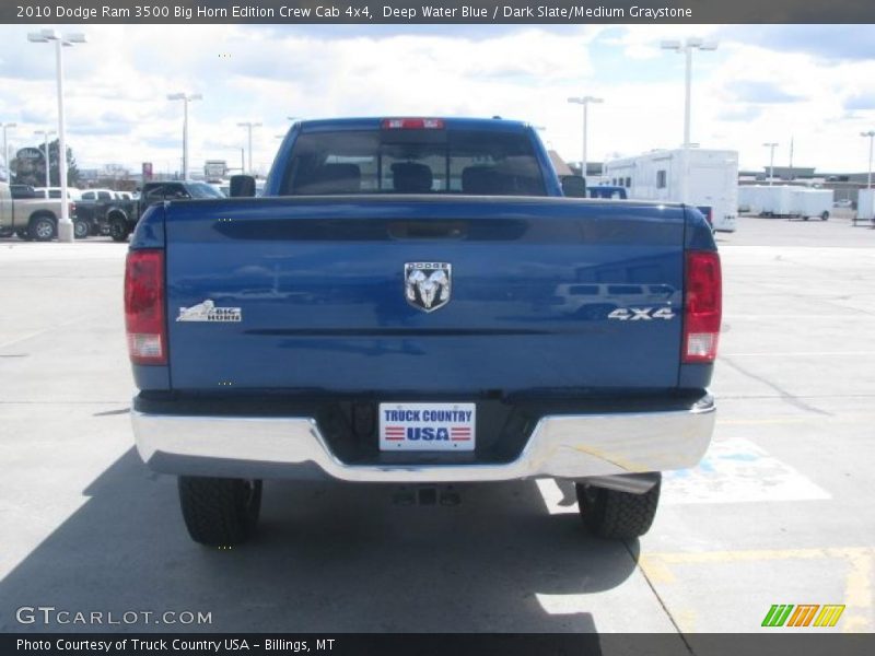 Deep Water Blue / Dark Slate/Medium Graystone 2010 Dodge Ram 3500 Big Horn Edition Crew Cab 4x4
