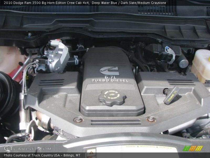  2010 Ram 3500 Big Horn Edition Crew Cab 4x4 Engine - 6.7 Liter OHV 24-Valve Cummins Turbo-Diesel Inline 6 Cylinder