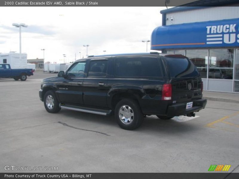 Sable Black / Shale 2003 Cadillac Escalade ESV AWD