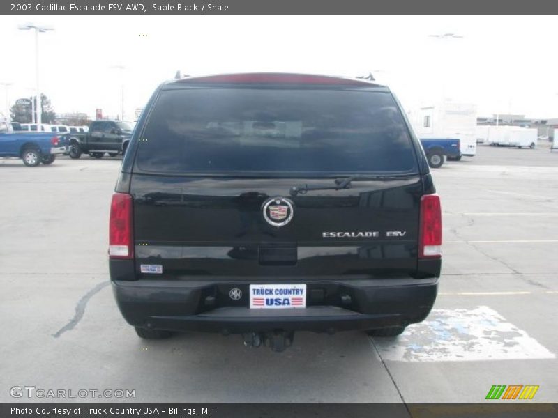 Sable Black / Shale 2003 Cadillac Escalade ESV AWD