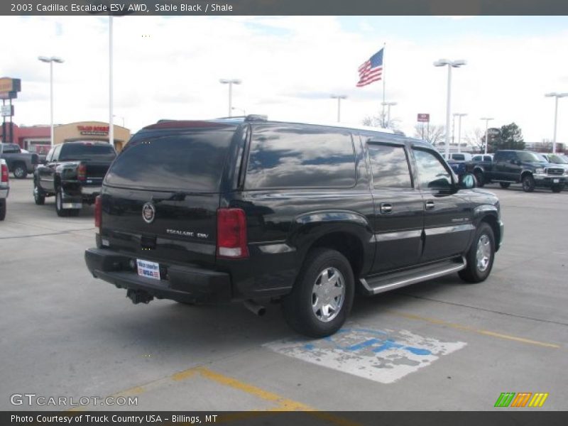 Sable Black / Shale 2003 Cadillac Escalade ESV AWD