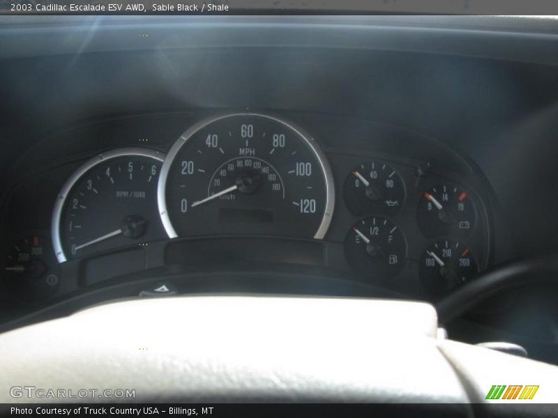 Sable Black / Shale 2003 Cadillac Escalade ESV AWD