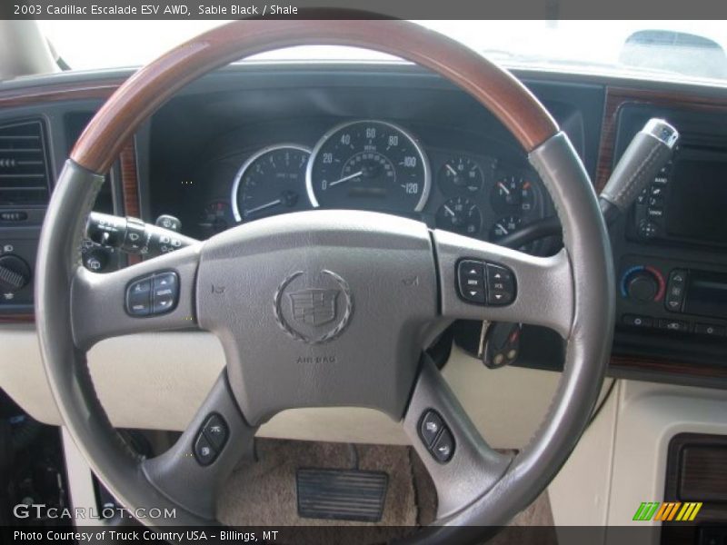 Sable Black / Shale 2003 Cadillac Escalade ESV AWD