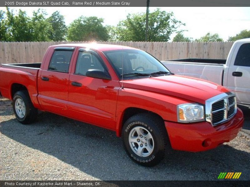 Flame Red / Medium Slate Gray 2005 Dodge Dakota SLT Quad Cab