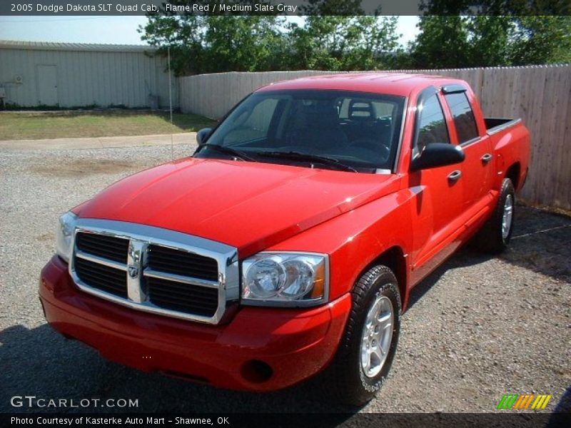 Flame Red / Medium Slate Gray 2005 Dodge Dakota SLT Quad Cab