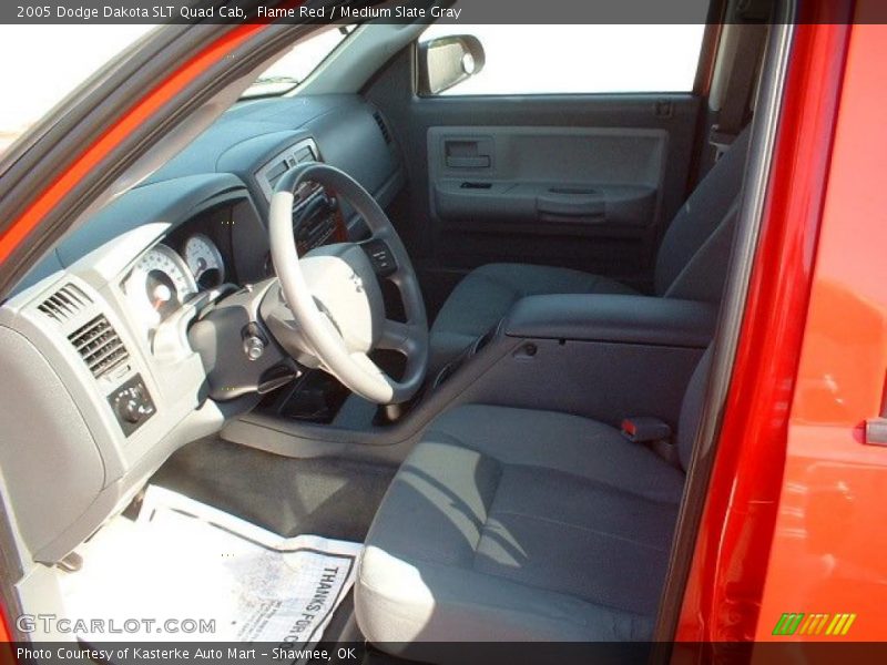 Flame Red / Medium Slate Gray 2005 Dodge Dakota SLT Quad Cab