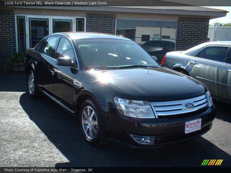 Black Clearcoat / Medium Light Stone 2008 Ford Taurus SEL