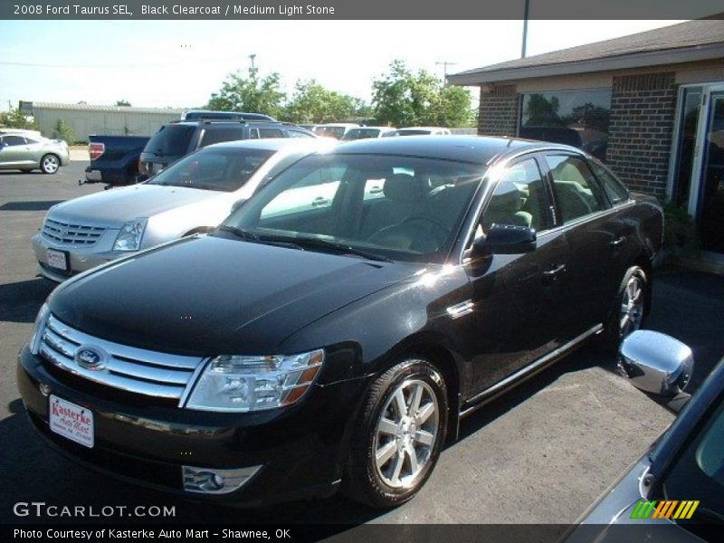 Black Clearcoat / Medium Light Stone 2008 Ford Taurus SEL