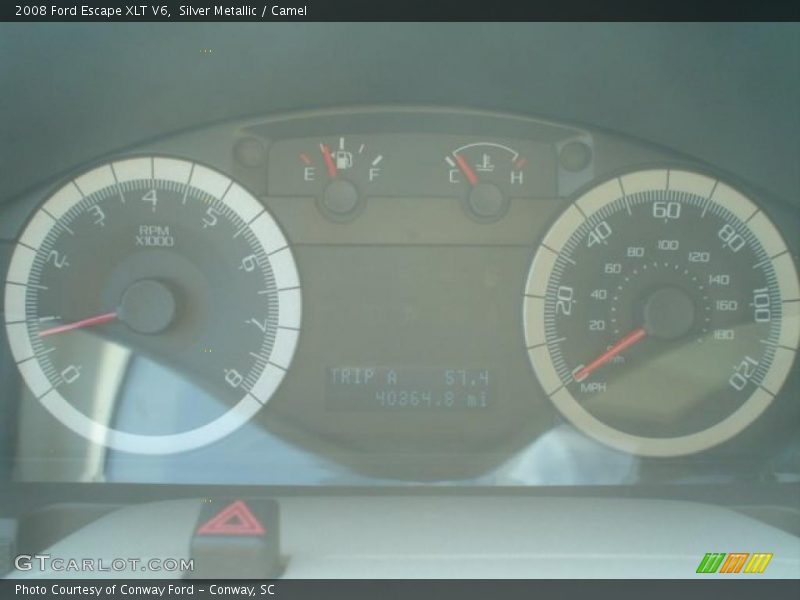 Silver Metallic / Camel 2008 Ford Escape XLT V6