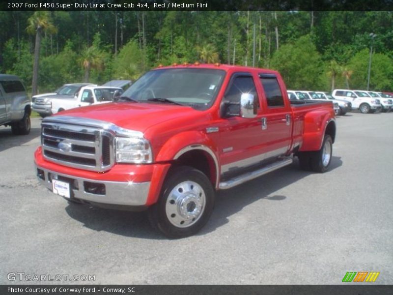 Red / Medium Flint 2007 Ford F450 Super Duty Lariat Crew Cab 4x4