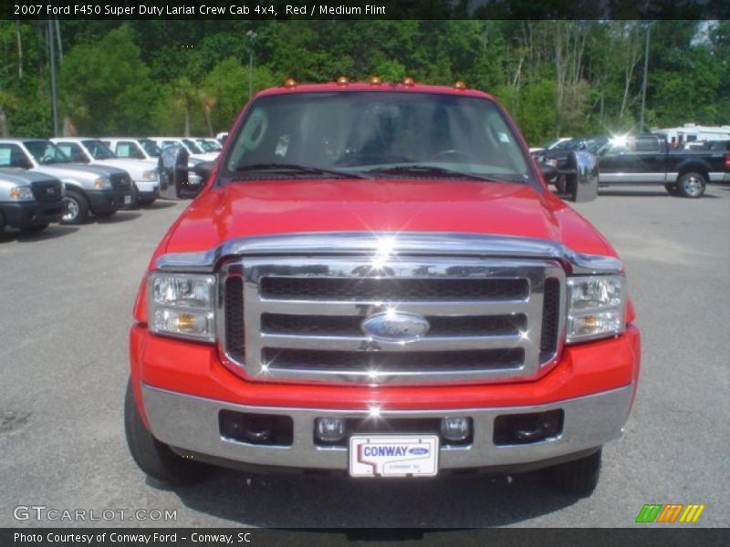 Red / Medium Flint 2007 Ford F450 Super Duty Lariat Crew Cab 4x4