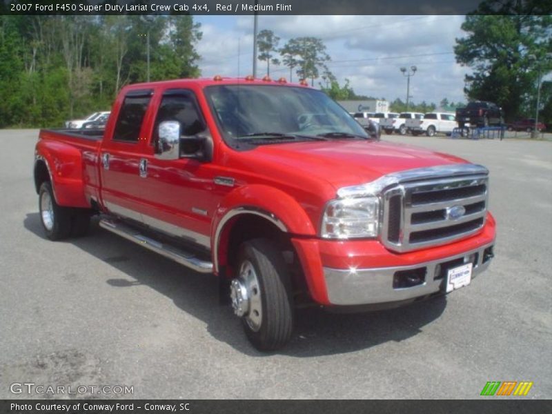Red / Medium Flint 2007 Ford F450 Super Duty Lariat Crew Cab 4x4