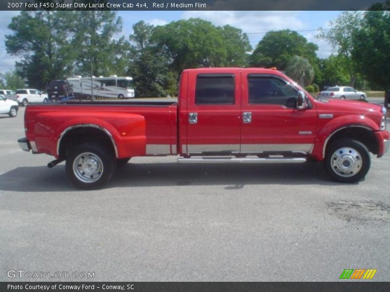 Red / Medium Flint 2007 Ford F450 Super Duty Lariat Crew Cab 4x4