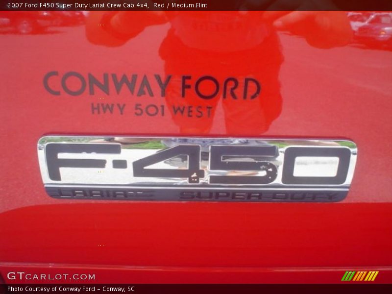 Red / Medium Flint 2007 Ford F450 Super Duty Lariat Crew Cab 4x4